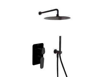 MONOMANDO ALEXIA 2 WAYS BLACK MATT RECESSED SHOWER WITH KIT  