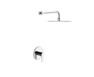 SINGLE LEVER TITANIUM BUILT-IN SHOWER 1 WAY CHROME WITH KIT  