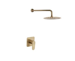 SINGLE LEVER ALEXIA RECESSED SHOWER 1 WAY BRUSHED GOLD W / KIT