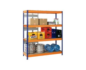 SHELF MET.BLUE/ORANGE 190x150x60CM 