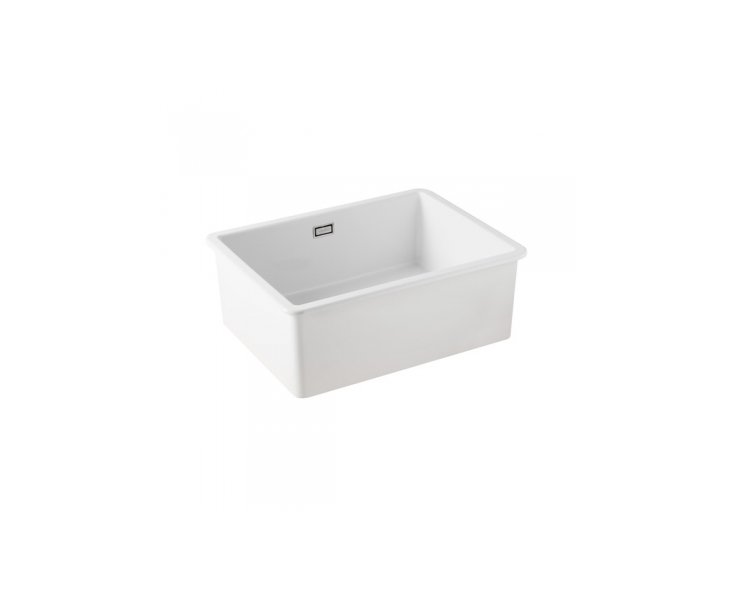 VALET STONEWARE SINK WITH VALVE 60x46 1C WHITE