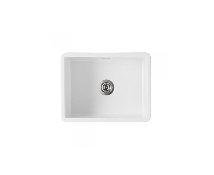 VALET STONEWARE SINK WITH VALVE 60x46 1C WHITE