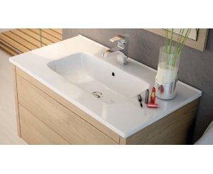 ROUND WASHBASIN WITH CERAMIC COUNTERTOP 1 BOWL CENTERED 36x61 