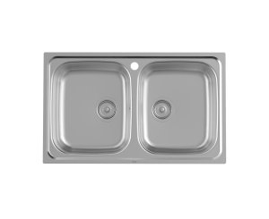 VICTORIA 80 STAINLESS STEEL SINK 80x49 2C.