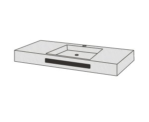 INFINITY COUNTER 2-52 C / F SLATE WHITE 200x51  