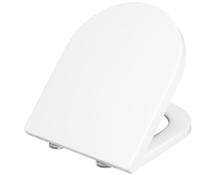 TRIENT DUROPLAST TOILET SEAT CUIDA CUSHIONED W/ HINGES BL.