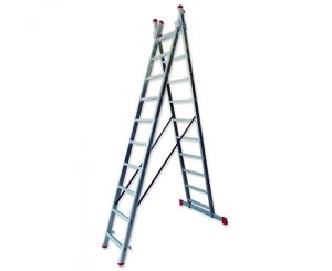 DOUBLE TRANSFORMABLE LADDER 9x2 STEPS 2.50/4.95 