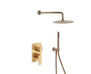 ALEXIA SHOWER MIXER BUILT-IN 2 WAYS BRUSHED GOLD W/KIT