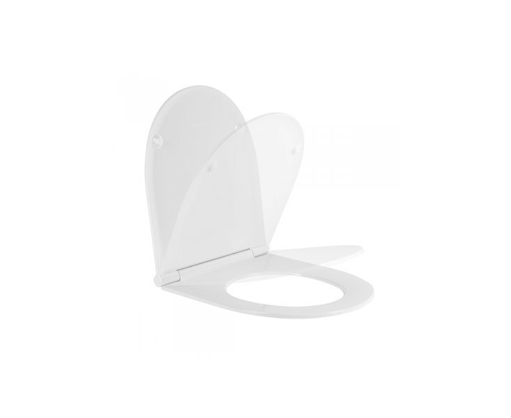SANLIFE SLIM WC SEAT CUSHIONED FALL CLIPOFF WHITE