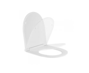 SANLIFE SLIM WC SEAT CUSHIONED FALL CLIPOFF WHITE