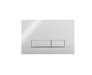 BRIGHT CHROME DOUBLE FLUSH NARROW PUSH BUTTON