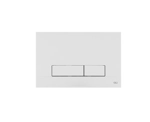 WHITE DOUBLE FLUSH NARROW PUSH BUTTON
