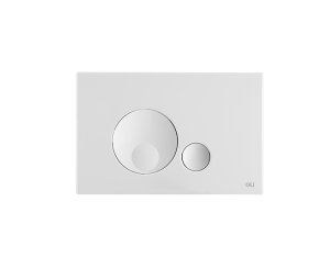 WHITE DOUBLE FLUSH GLOBE PUSH BUTTON