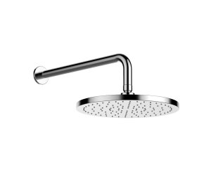 PLOT SHOWER HEAD WITH CYLINDRICAL ARM 250mm ABS CHROME