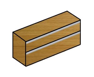 ZOE 100x060x45 2DRAWER T4-MAD.LAC. 411-OAK AP16