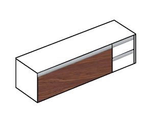 SOFT 100x060x45 4DRAWER T6-LAC.SEDA 601-BL. AP16 