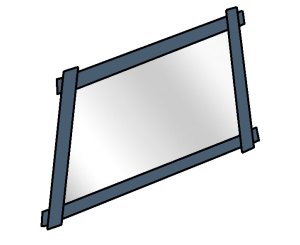 TOPIC MIRROR 080x080 T6-LAC. 606-MATTE SATIN