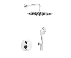 SHOWER SET MINIMA CHROME BUILT-IN KIT 2WAYS Ø300