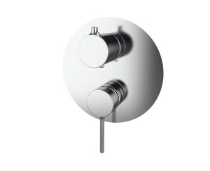 TIME SHOWER SINGLE LEVER RECESSED WITH DIVERTER 2 OUTLETS CHROME