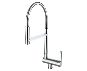 SINGLE LEVER KLIP FOLDING SINK CHROME SWIVEL SPOUT