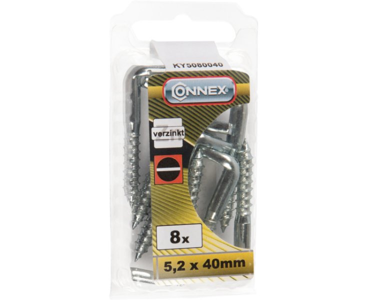 GALVANIZED SLOTTED ALCAYATA 5.2x40 BLISTER 8UD