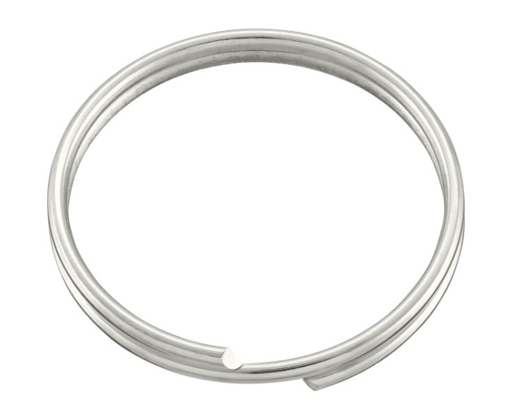 NICKEL-PLATED KEYCHAIN RINGS 25MM BLISTER 6UD