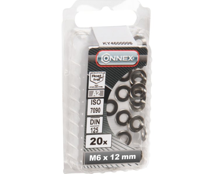 WASHER 125 INOX 6.4x12MM BLISTER 20UD