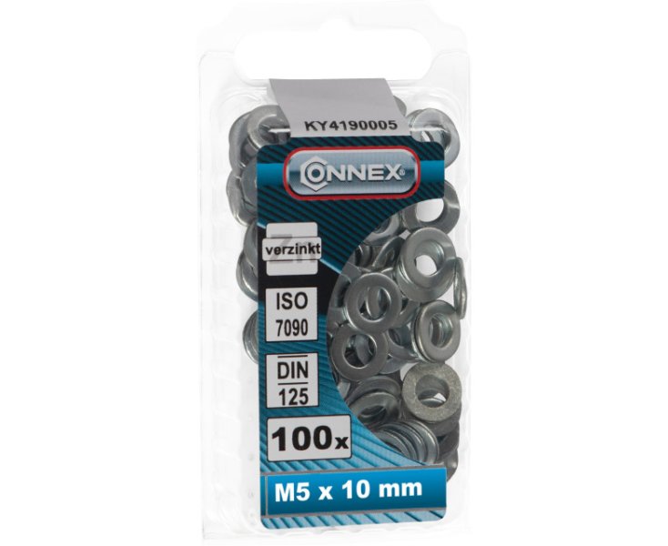 ZINCED WASHER 125 5.3x10MM BLISTER 100UD