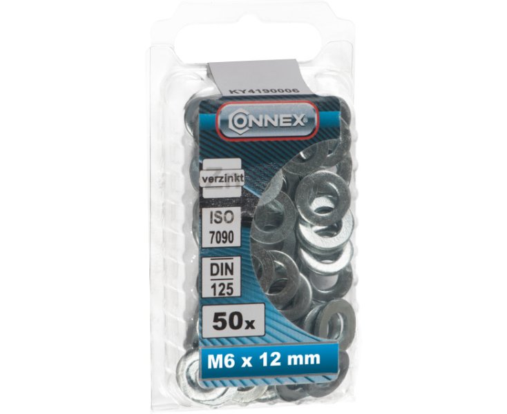 ZINCED WASHER 125 6.4x12MM BLISTER 50UD