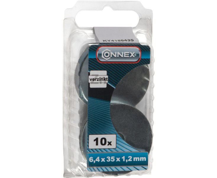ZINCED WASHER 6.4x35 BLISTER 10UD