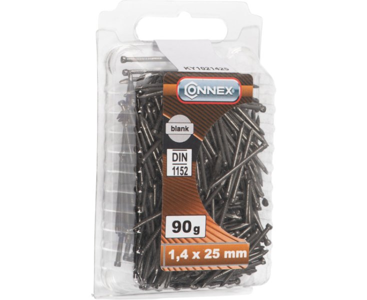METAL NAILS CONICAL HEAD 1.4x25 BLISTER 90GR