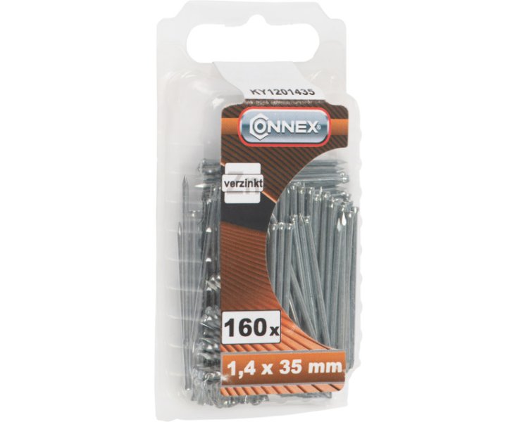 NAILS FOR MOLDING GALVANIZED 1.4x35MM BLISTER 160UD