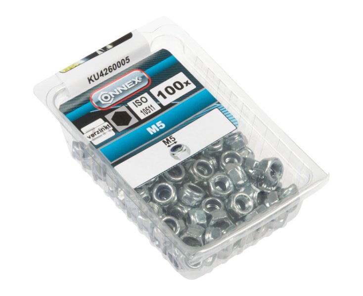 LOCK NUT DIN985 M5 BLISTER 100UD