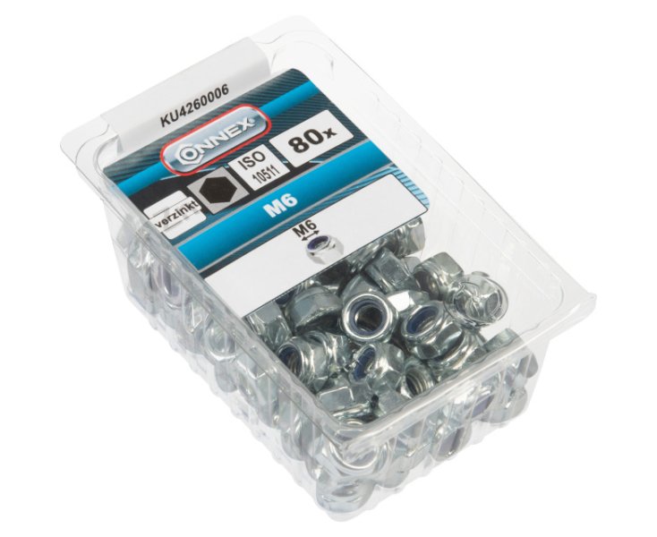 LOCK NUT DIN985 M6 BLISTER 80UD