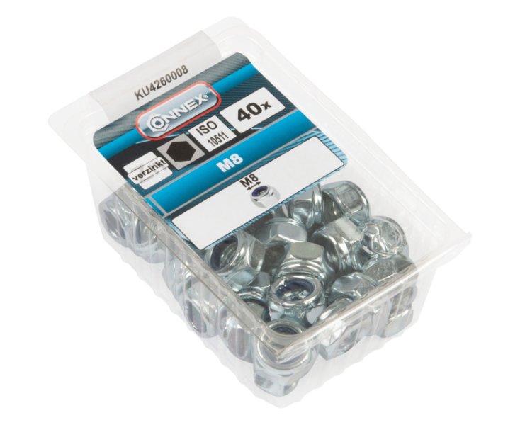 LOCK NUT DIN985 M8 BLISTER 40UD