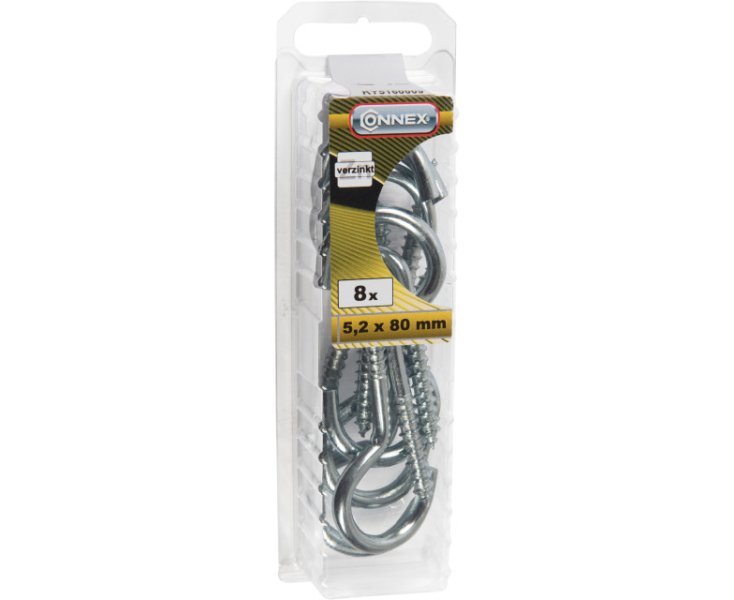 ZINCED SPIDER HOOK 5.2x80MM BLISTER 8UD