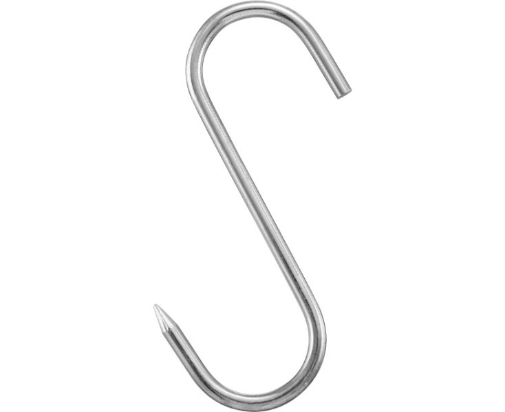 TINNED BUTCHER HOOK 5.0x100 BLISTER 2UD