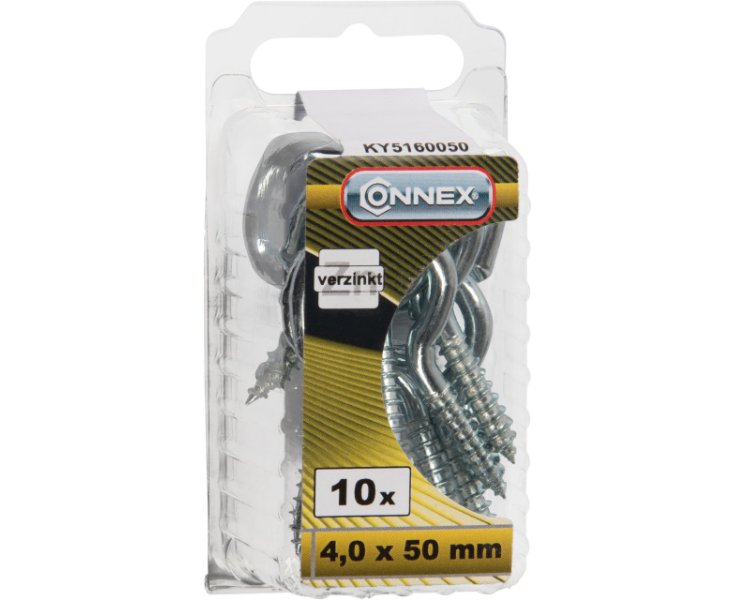 ZINC PLATED ROOF HOOK 4.0x50 BLISTER 10UD