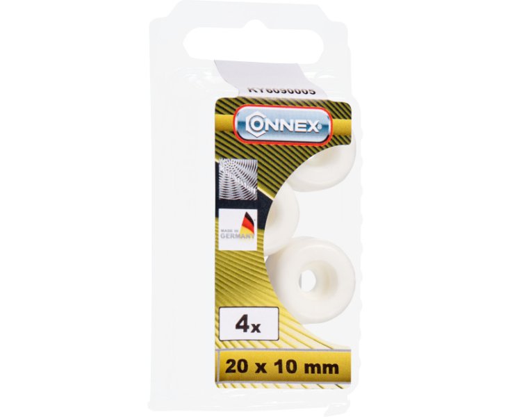 DOOR STOP ADHESIVE WHITE 20x10 BLISTER 4UD