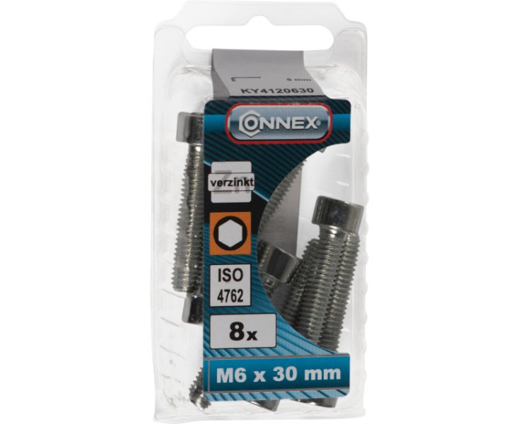 ALLEN SCREW 912 ZINC PLATED M6x30 BLISTER 8UD