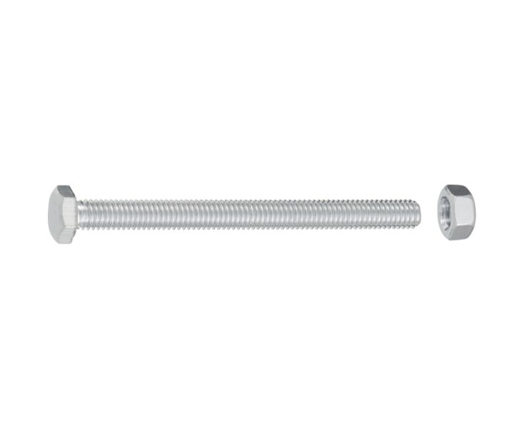 HEXAGONAL HEAD SCREW W / ZINC NUT. M6x70 BLISTER 20UD