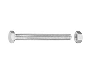 HEXAGONAL HEAD SCREW W / ZINC NUT. M8x70 BLISTER 10UD