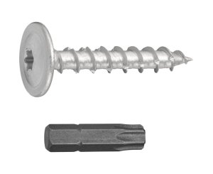 SCREW FOR ZINC PLATED POST TX40 8.0x50MM BLISTER 20UD