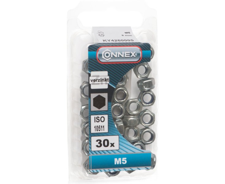 LOCKED NUTS ZINC PLATED 985 M5 BLISTER 30UD