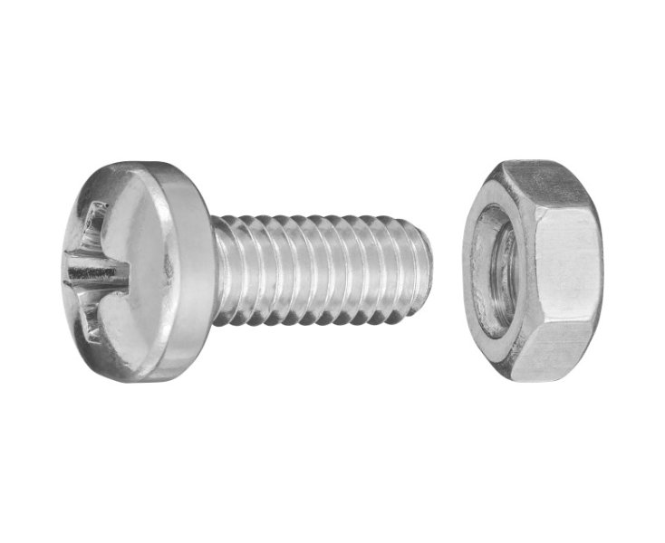 SLOTTED CYLINDRICAL HEAD NUTS 4x10 BLISTER 16UD