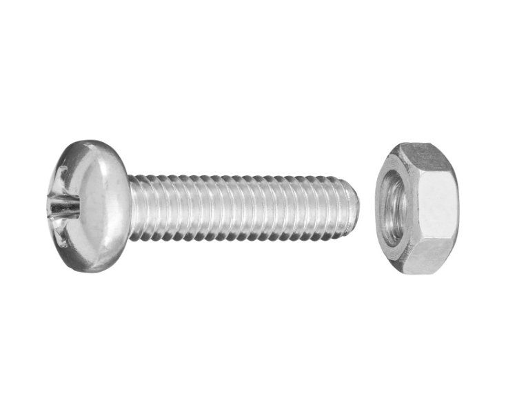 SLOTTED CYLINDRICAL HEAD NUTS 4x16 BLISTER 100UD