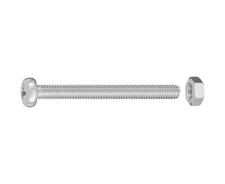 SLOTTED CYLINDRICAL HEAD NUTS 4x40 BLISTER 10UD