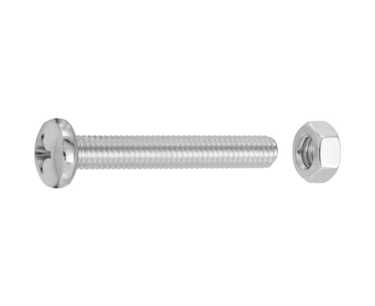 SLOTTED CYLINDRICAL HEAD NUTS 6x40 BLISTER 4UD