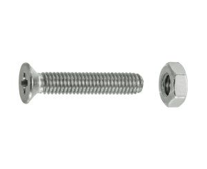 MILLED FLAT HEAD NUTS A4 3x16 BLISTER 16UD
