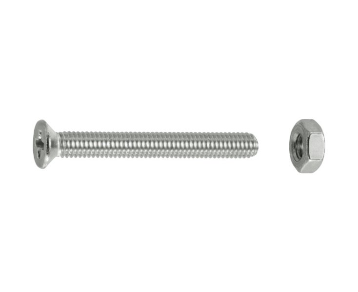 MILLED FLAT HEAD NUTS A4 3x25 BLISTER 16UD